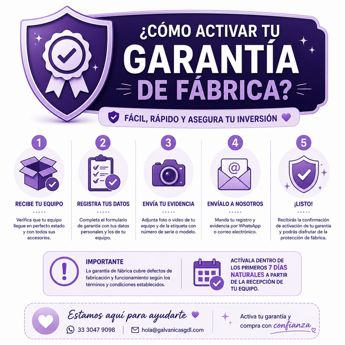 📋 ¿CÓMO HACER VÁLIDA TU GARANTÍA?