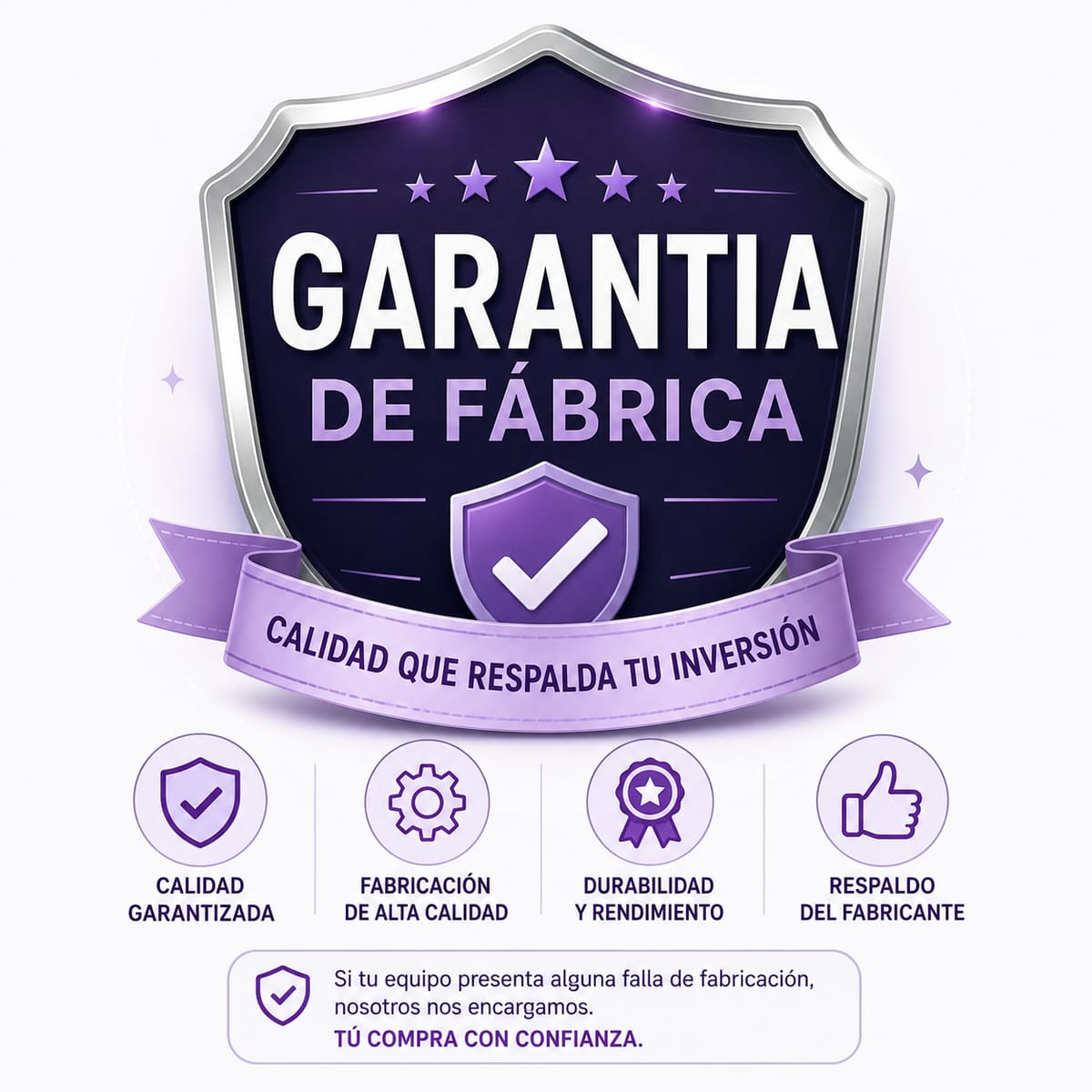 🔧 GARANTÍA DE FÁBRICA