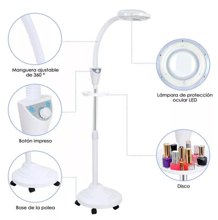 Lampara con Lupa pedestal