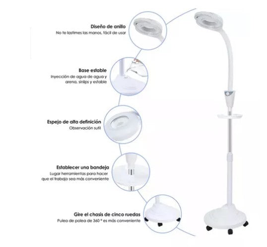 Lampara con Lupa pedestal