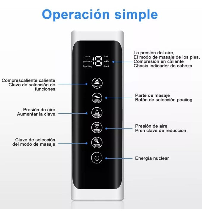Presoterapia Portátil con calor